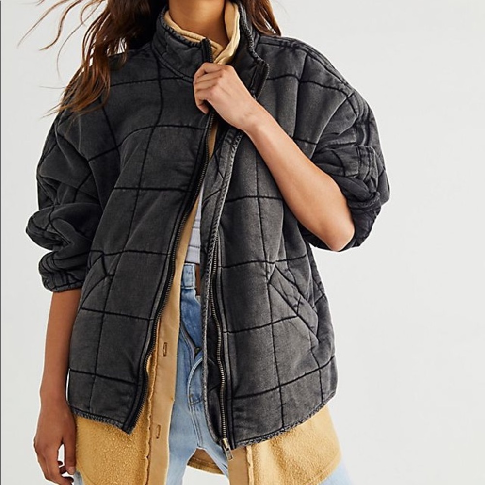 Free People Dolman Quilted Knit Jacket